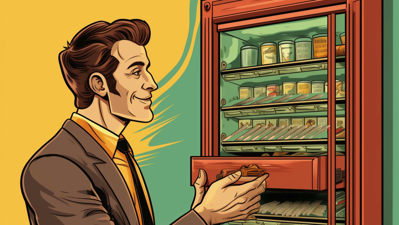 What Is The Shelf Life Of Delta 8 Prerolls? 6 Indacloud. A Man Choosing A Joint From His Cabinet Retro Comic A3F235F5 4E4B 48E0 A3B0 B1E8Bbb3C113